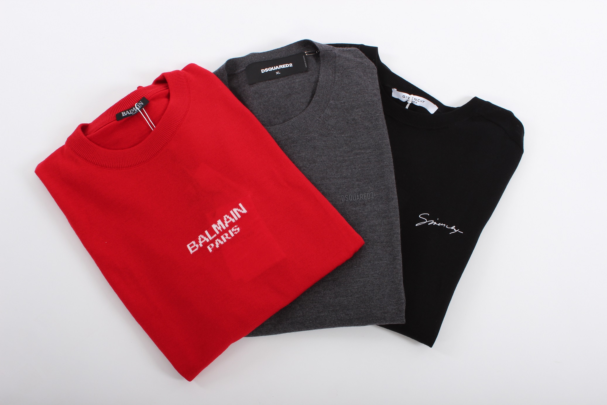 Balmain, Dsquared2 and givenchy sweater